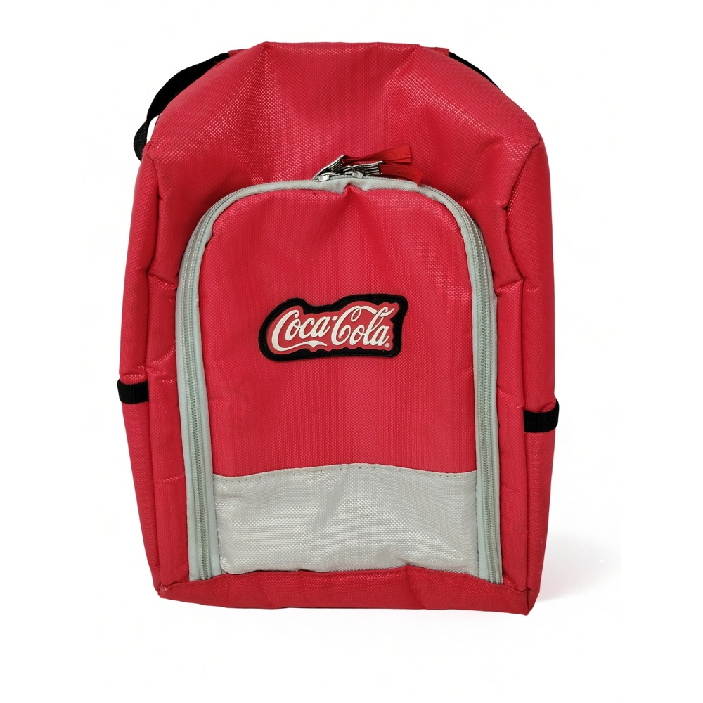 Coca-Cola Insulated Cooler Bag 12 Can Soft Sided Lunch Tote Woven Polyester